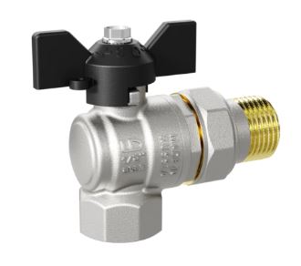 Кран шаровый лат. угловой LD Pride с американкой Ду 15 от интернет-магазина stmaster54.ru