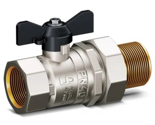 Кран шаровый лат. LD Pride с американкой Ду 25 от интернет-магазина stmaster54.ru