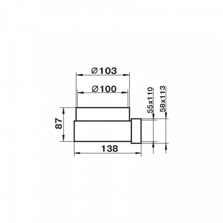 Угол 90* перех. D100/55*110 511СК10КП от интернет-магазина stmaster54.ru