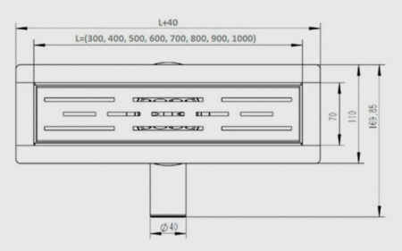 Душевой трап -600мм Vieir от интернет-магазина stmaster54.ru
