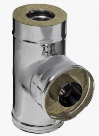 Сэндвич-тройник D150/210 90* (430/0,8 мм+нерж) Ferrum от интернет-магазина stmaster54.ru