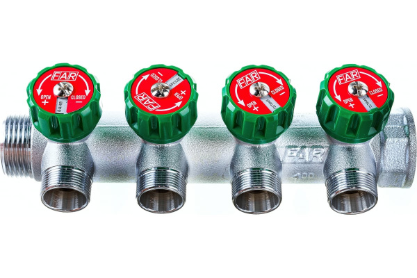 Рег.коллектор 1" НВ с 4отвод.1/2"НР FK3824112 от интернет-магазина stmaster54.ru