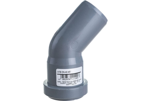 Отвод  D40*45 гр. (Ostendorf) от интернет-магазина stmaster54.ru